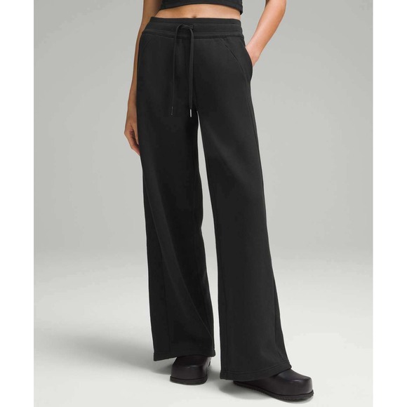 Lululemon Pants - Lululemon Scuba Mid-Rise Wide-Leg Pant Full Length Black LW5FM0S Size 6